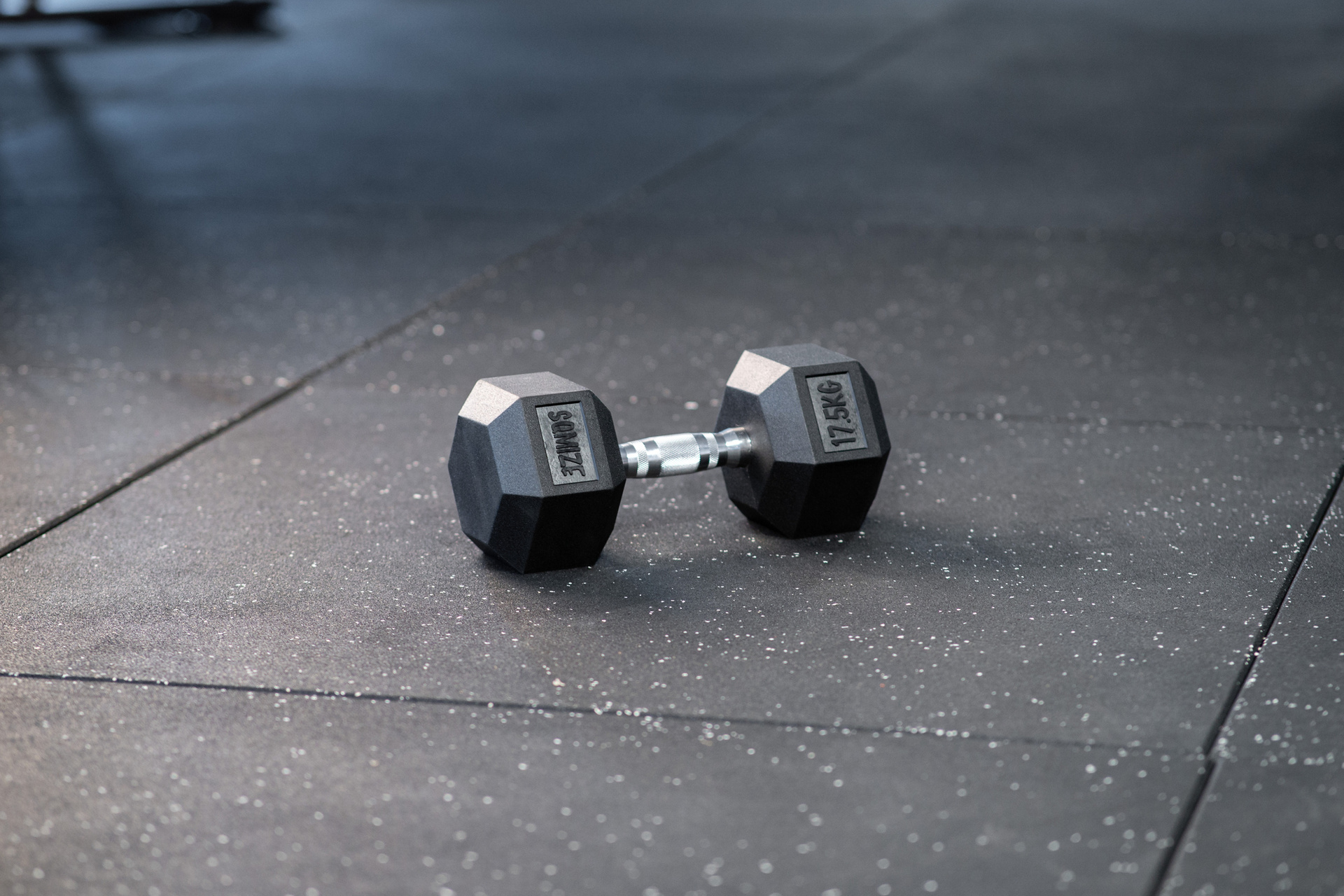 Hex Dumbbell SQMIZE® HDBR17.5 gummiert, 17,5 kg