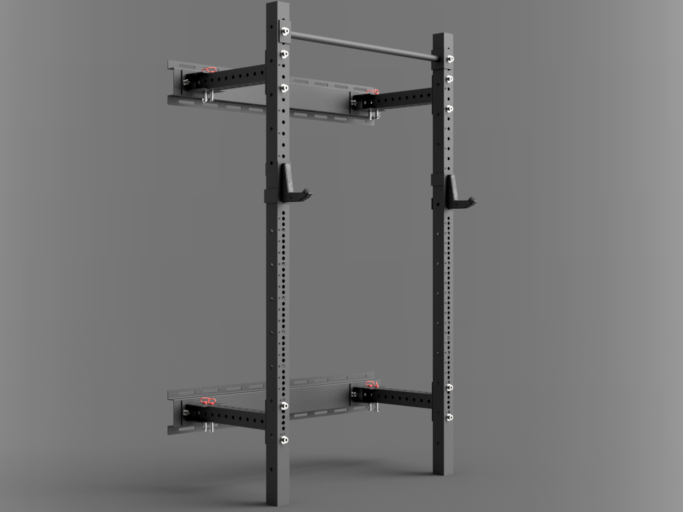 Zusammenklappbares Wall Mount Rack SQMIZE® ELITE CLUB SQ622 OPT, Höhe 220 cm