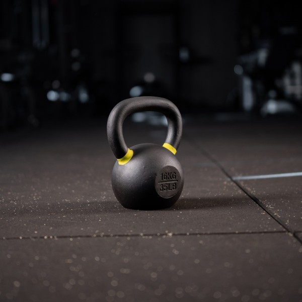 Black Kettlebell Profi Set SQMIZE® BFK140, 140 kg farbcodiert