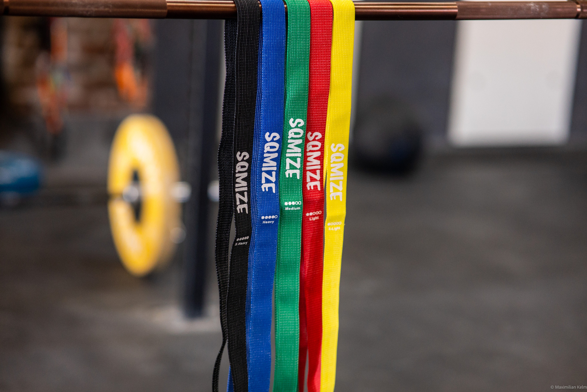Power Fitnessband Set SQMIZE® PB210 Longlife , 5 Bänder