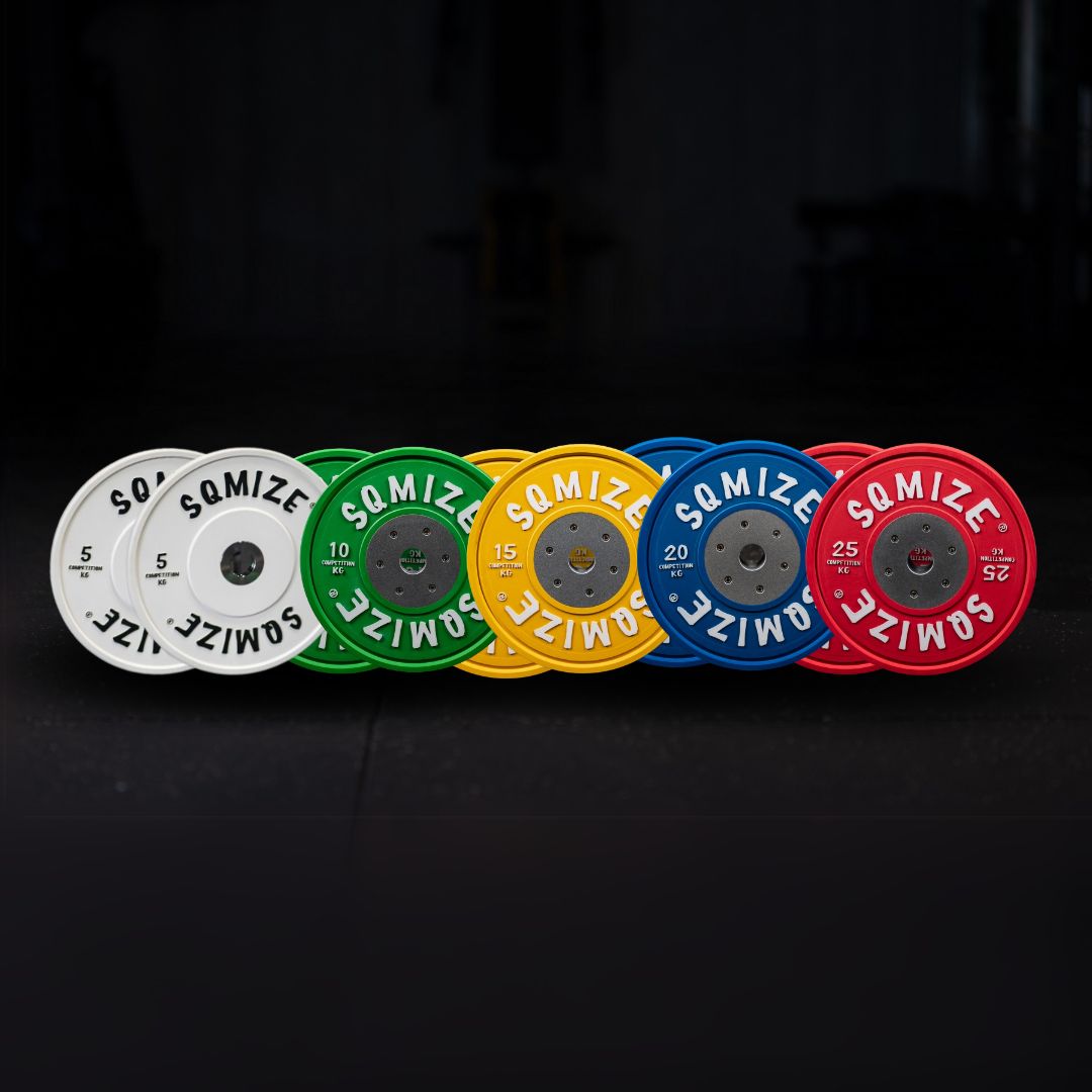Premium Bison Competition Bumper Plate SQMIZE® CompBP-C150 Set, 150 kg