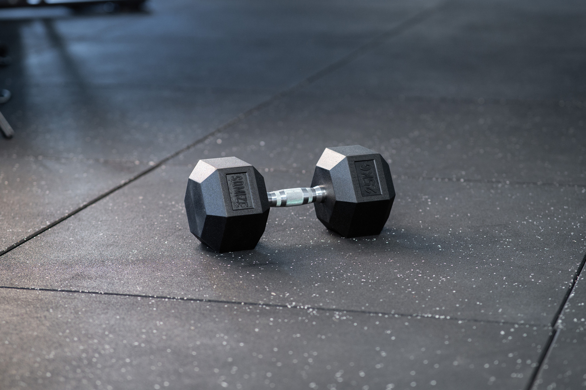 Hex Dumbbell SQMIZE® HDBR25 gummiert, 25 kg