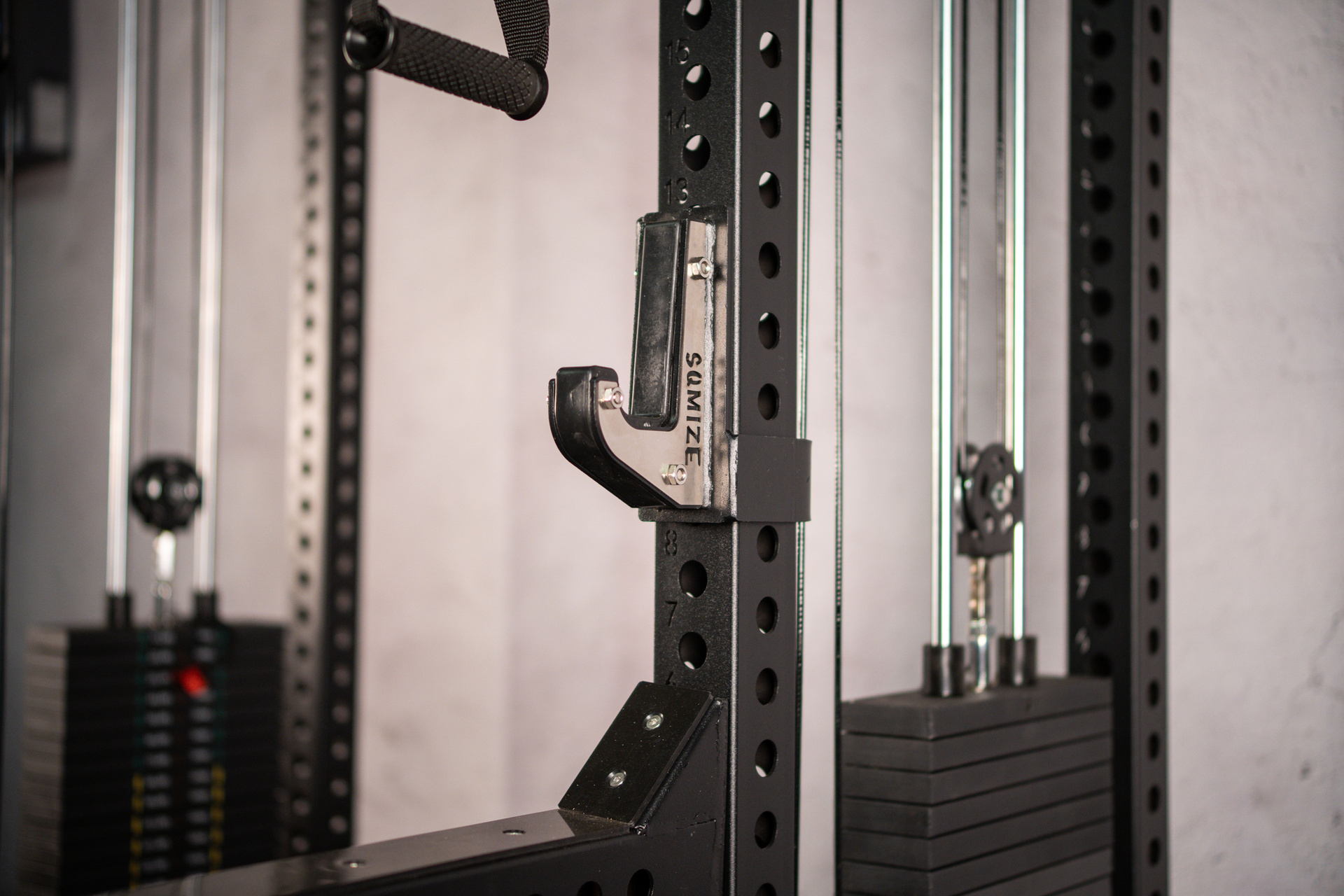 Twin-Power Gym SQMIZE® ELITE CLUB SQ-S855-90, Kabelzugstation & Half Rack, Höhe 215 cm, Price Special