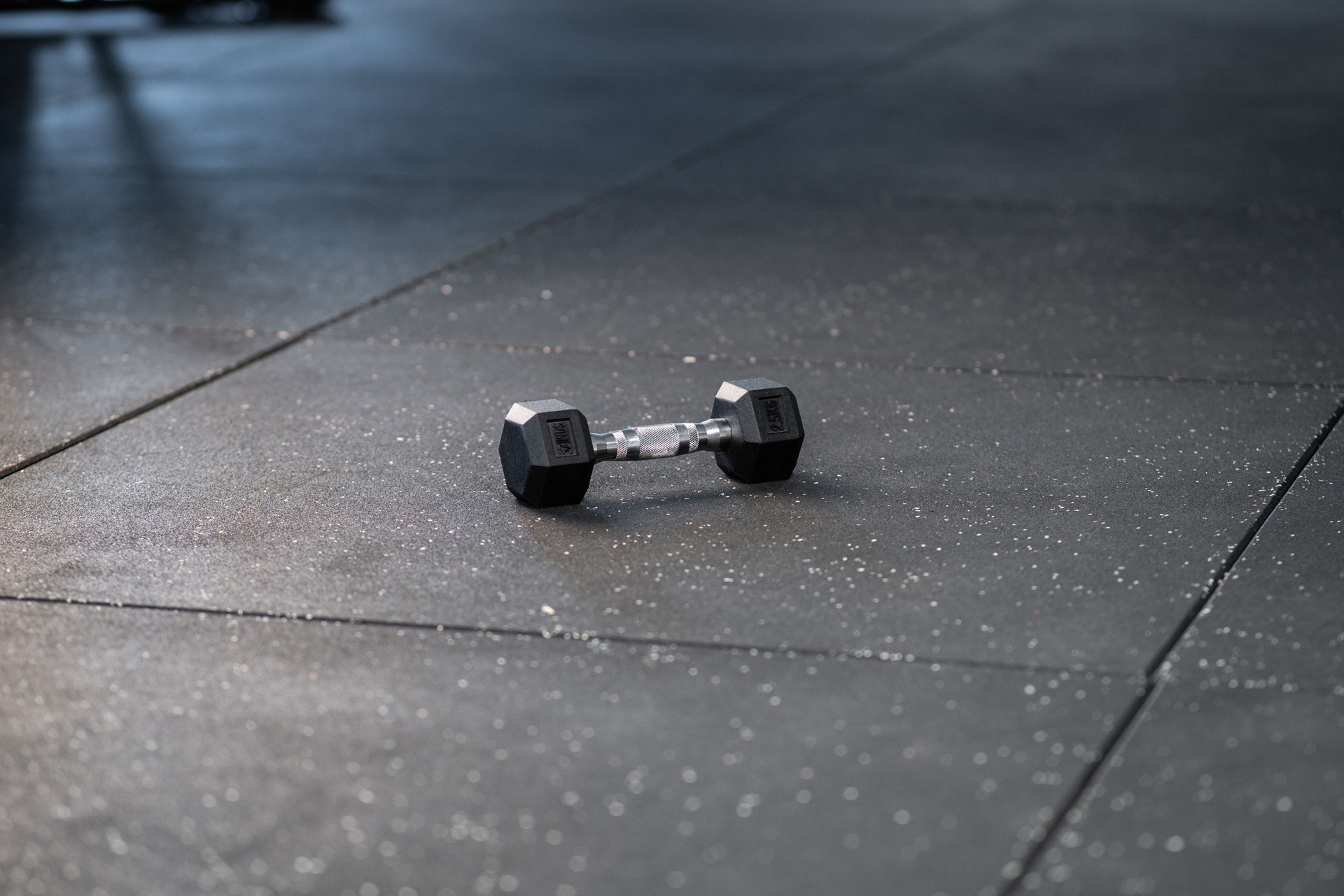 Hex Dumbbell SQMIZE® HDBR2.5 gummiert, 2,5 kg
