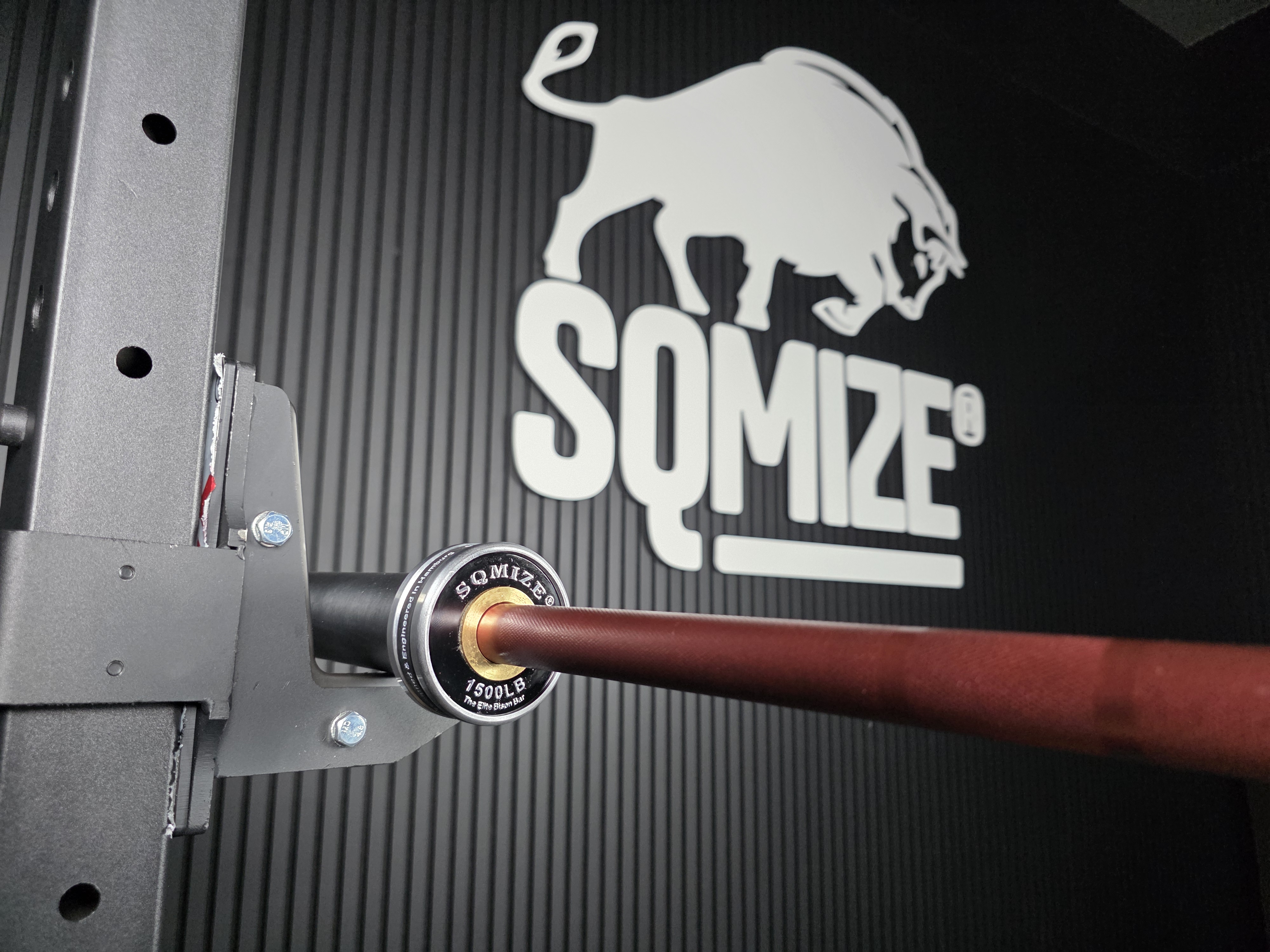 SQMIZE® PREMIUM BISON Hybrid Langhantel Manufaktur Edition FX Blaze, 201 cm