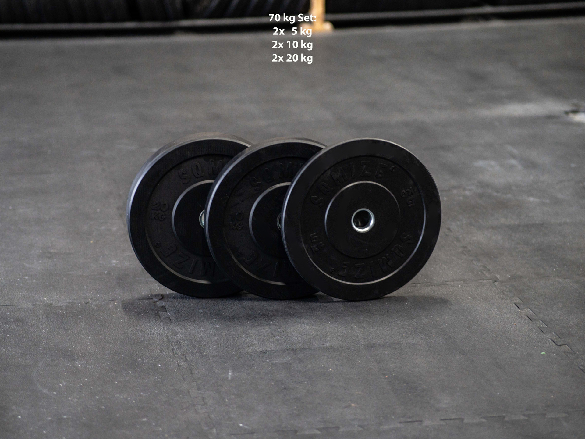 Bumper Plate Set SQMIZE® BBP70, 70 kg