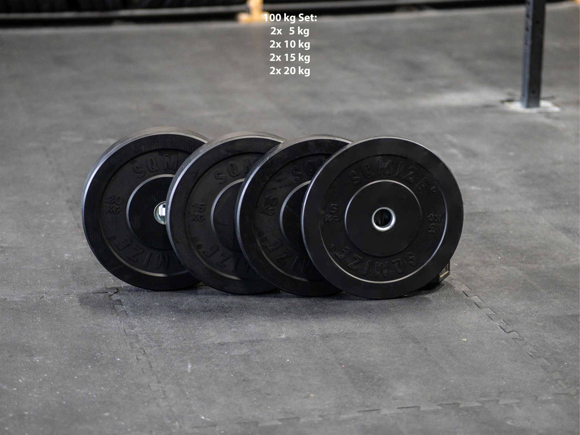Bumper Plate Set SQMIZE® BBP100, 100 kg