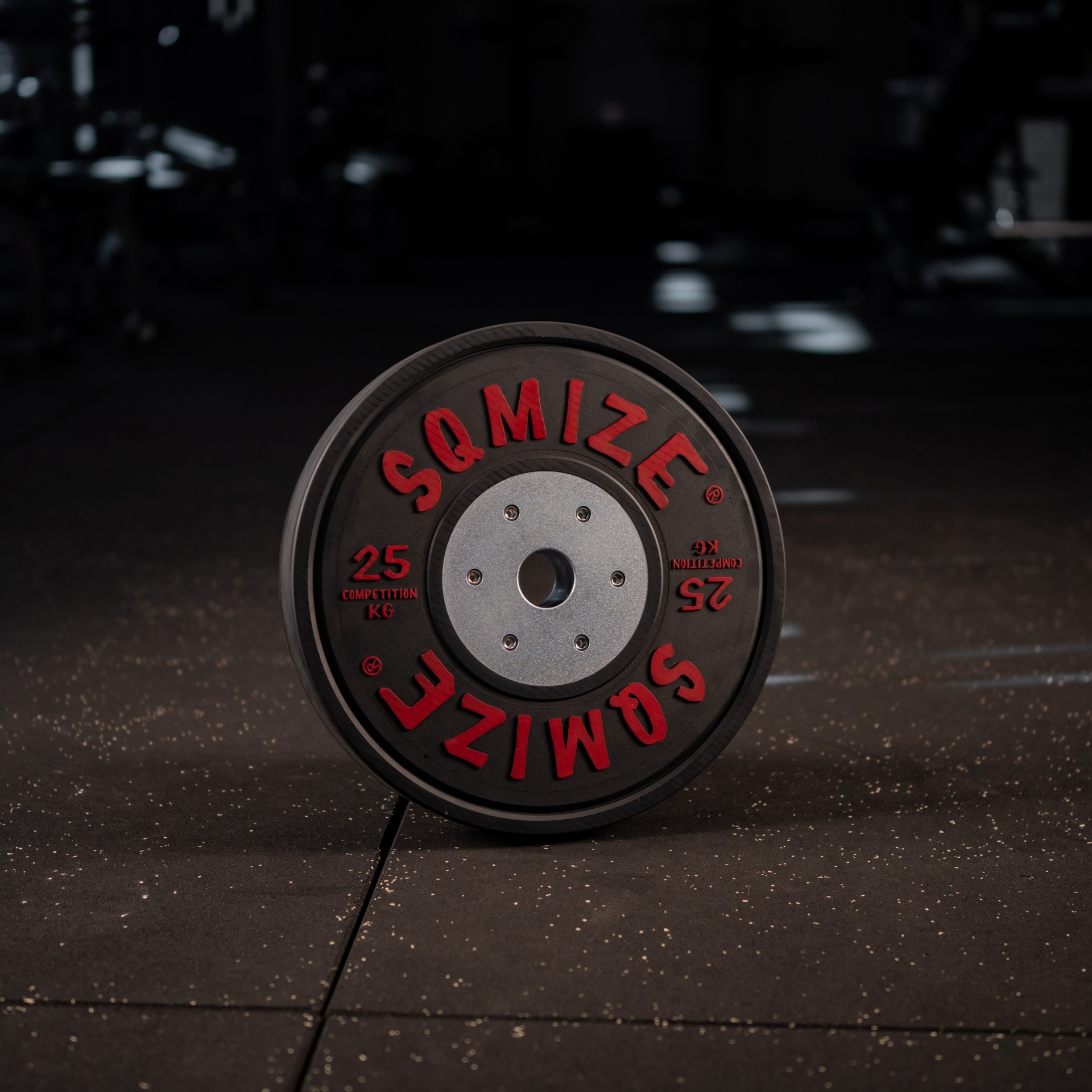 Premium Bison Black Competition Bumper Plate SQMIZE® V-CompBP25