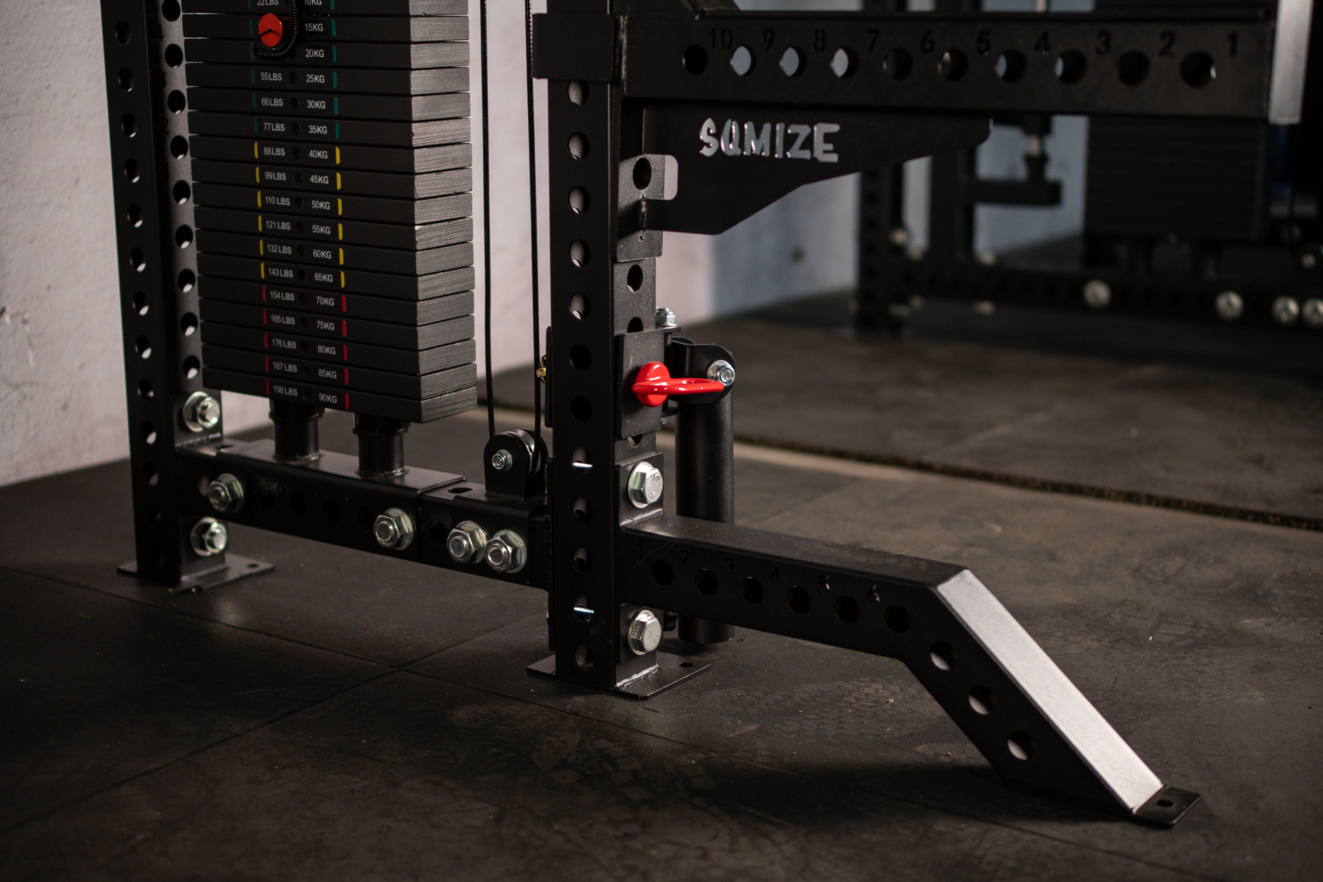 Twin-Power Gym SQMIZE® ELITE CLUB SQ-S855-90, Kabelzugstation & Half Rack, Höhe 215 cm, Price Special