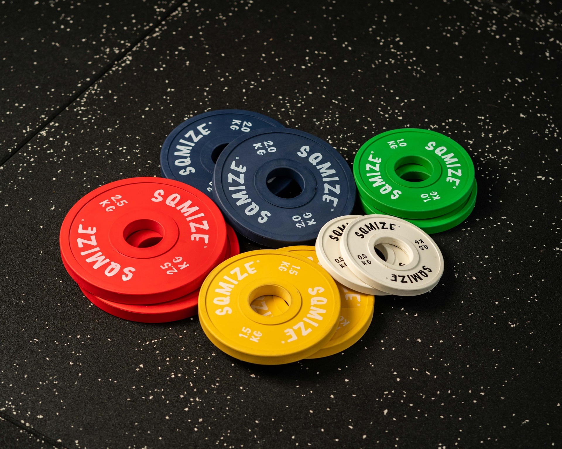 Premium Fractional Plate Set SQMIZE® TP15, gummiert, 15 kg Set