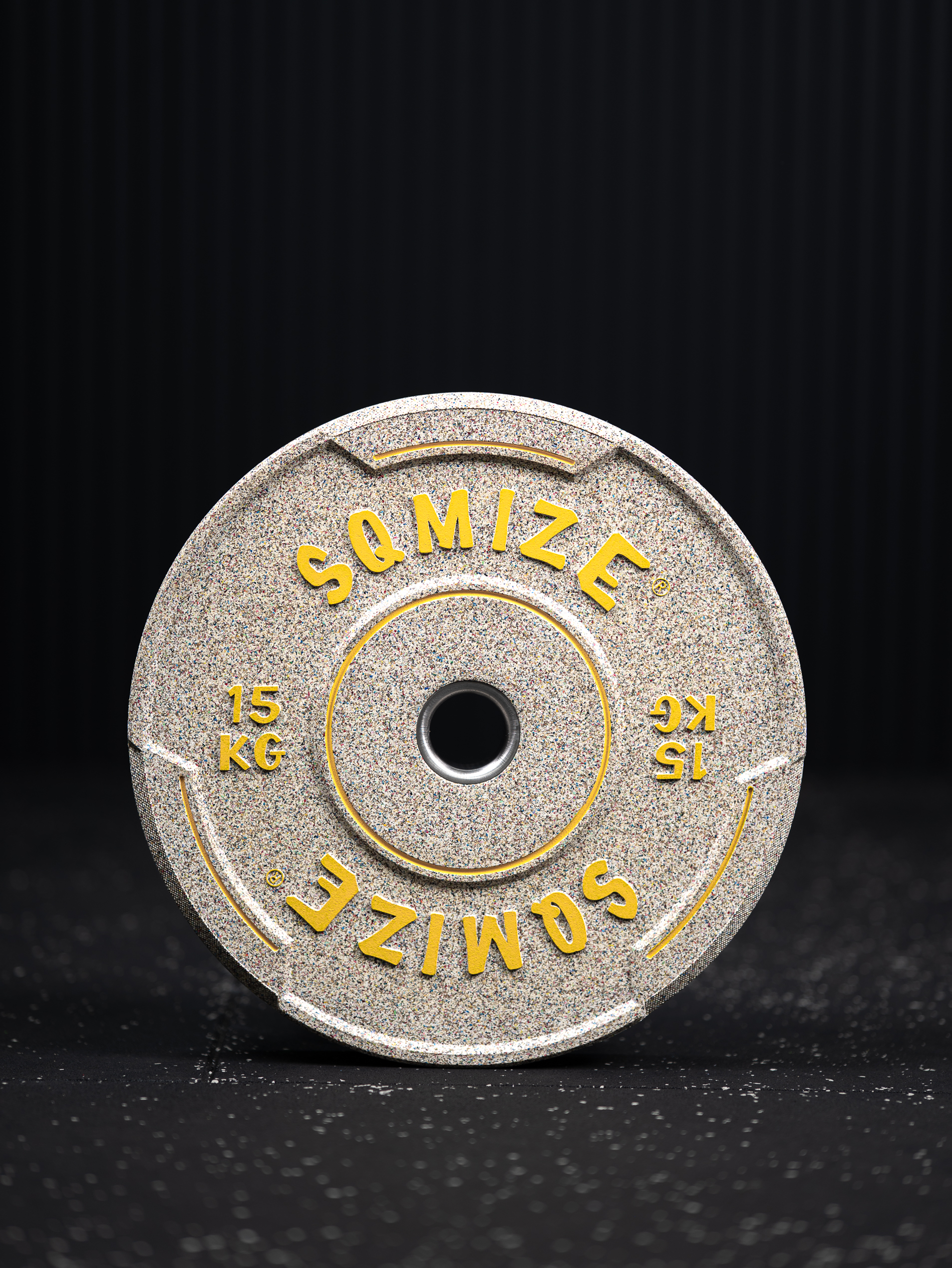 Premium Bison High-Tempered Bumper Plate SQMIZE® V-CRNW15, 15 kg