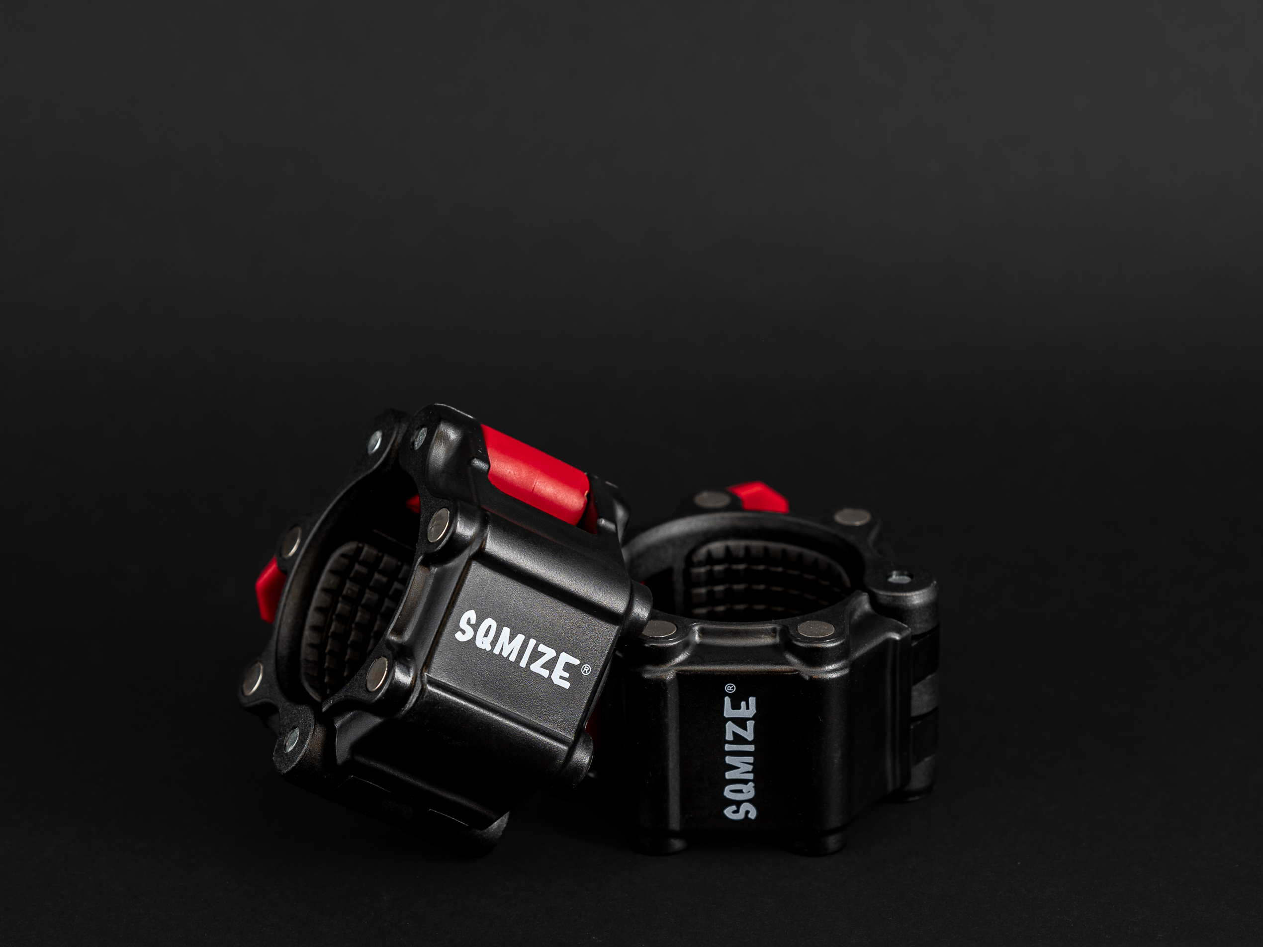 Premium Hantelverschluss 50 mm SQMIZE® OC11 Magnetic Black-Red
