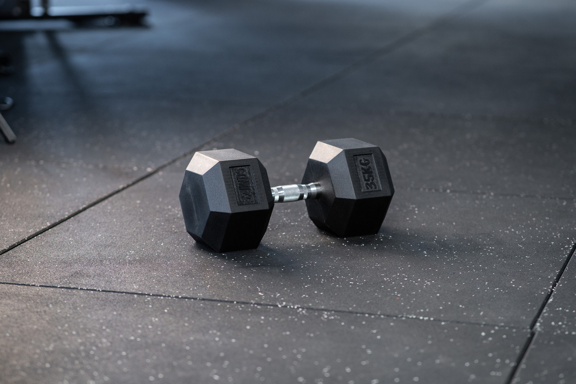 Hex Dumbbell SQMIZE® HDBR35, gummiert, 35 kg
